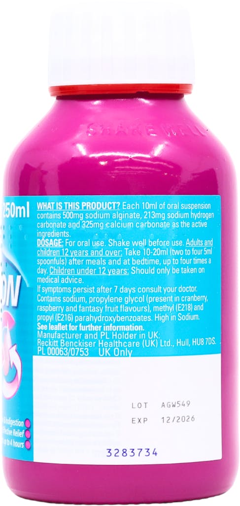 Gaviscon Double Action Mixed Berries Liquid 250ml - 2