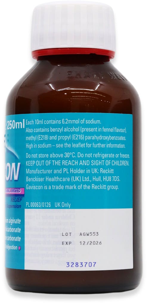 Gaviscon Original Aniseed Relief Oral Suspension 250ml - 2