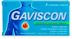 Gaviscon Peppermint Flavour Tablets 8 Chewable Tablets