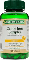 Nature's Bounty Gentle Iron Complex with Vitamins B12 & C 100 Capsules