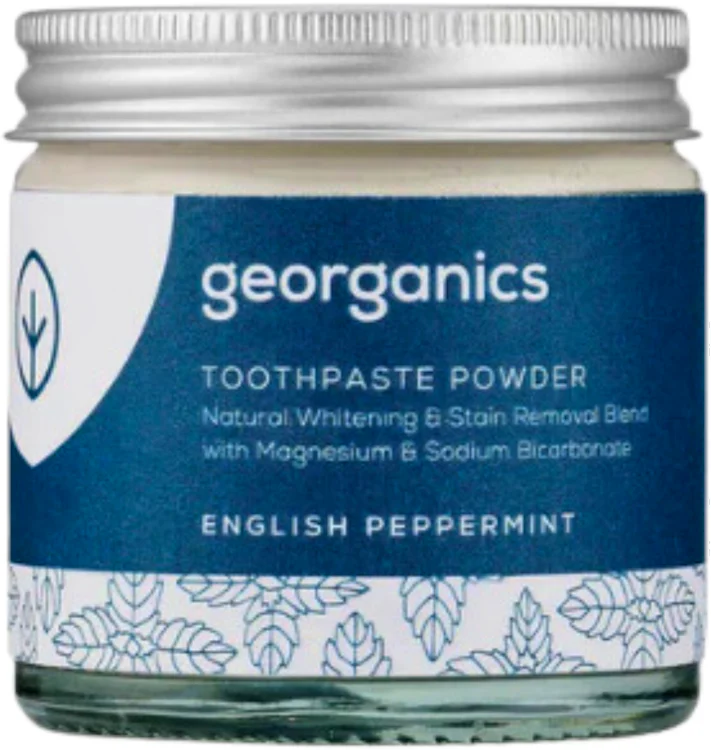 Georganics Mineral Toothpaste Powder English Peppermint 60ml | medino