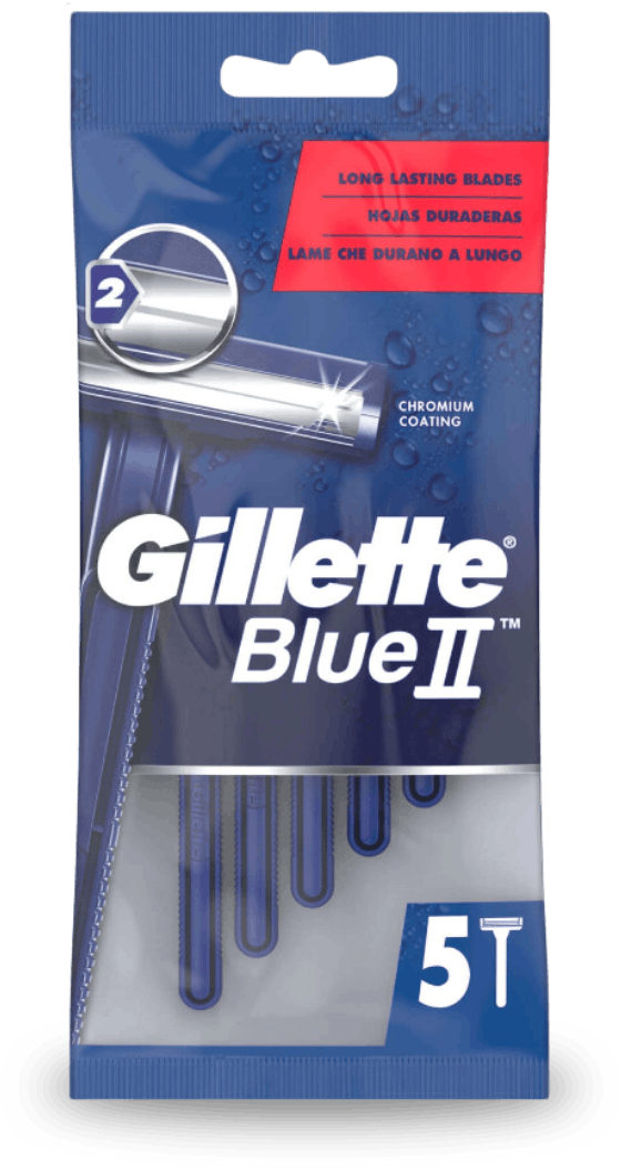 Gillette Blue Disposable Fixed Handle 5 Pack