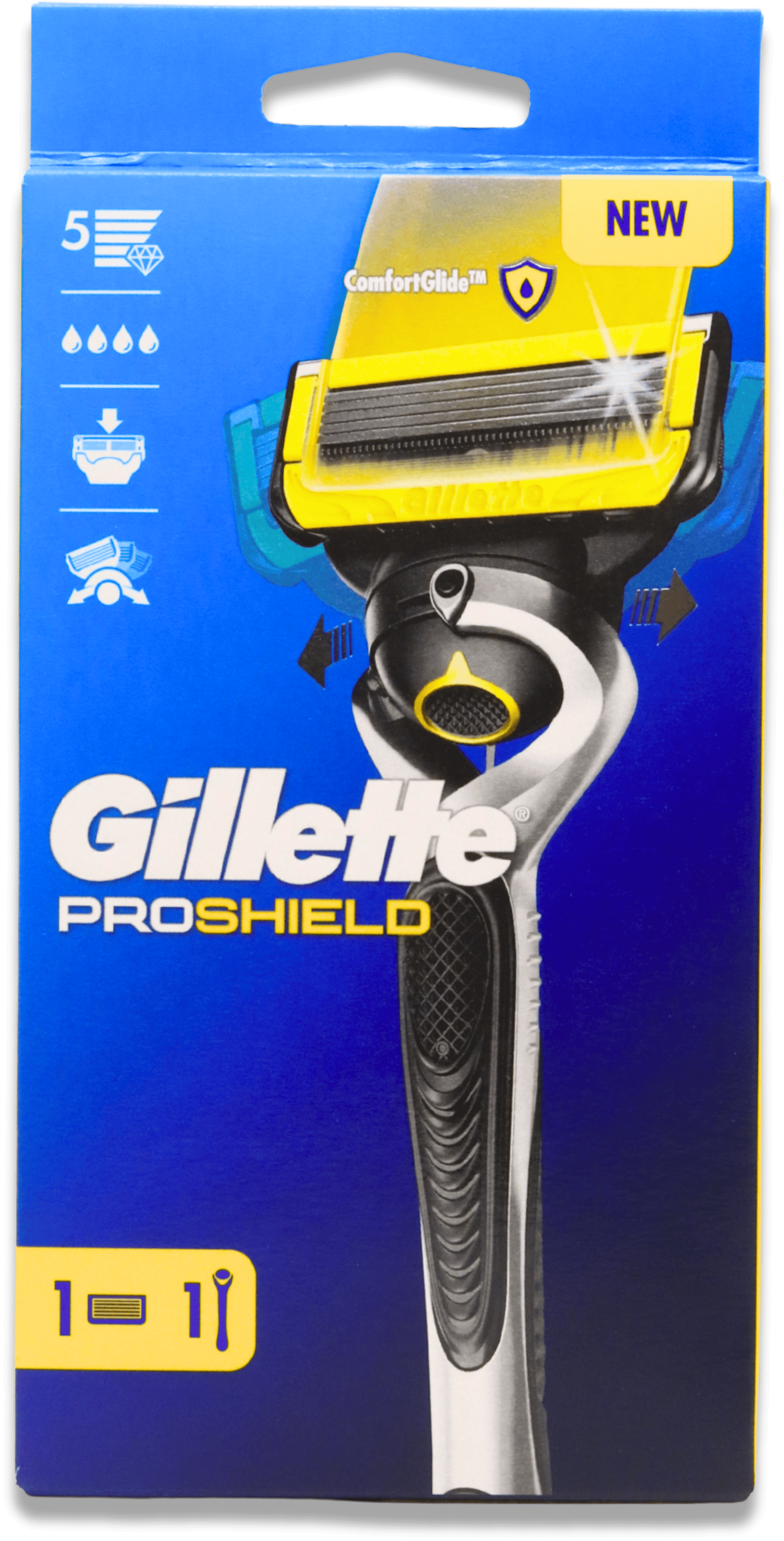 Gillette Proshield Razor + 1 Blade Refill