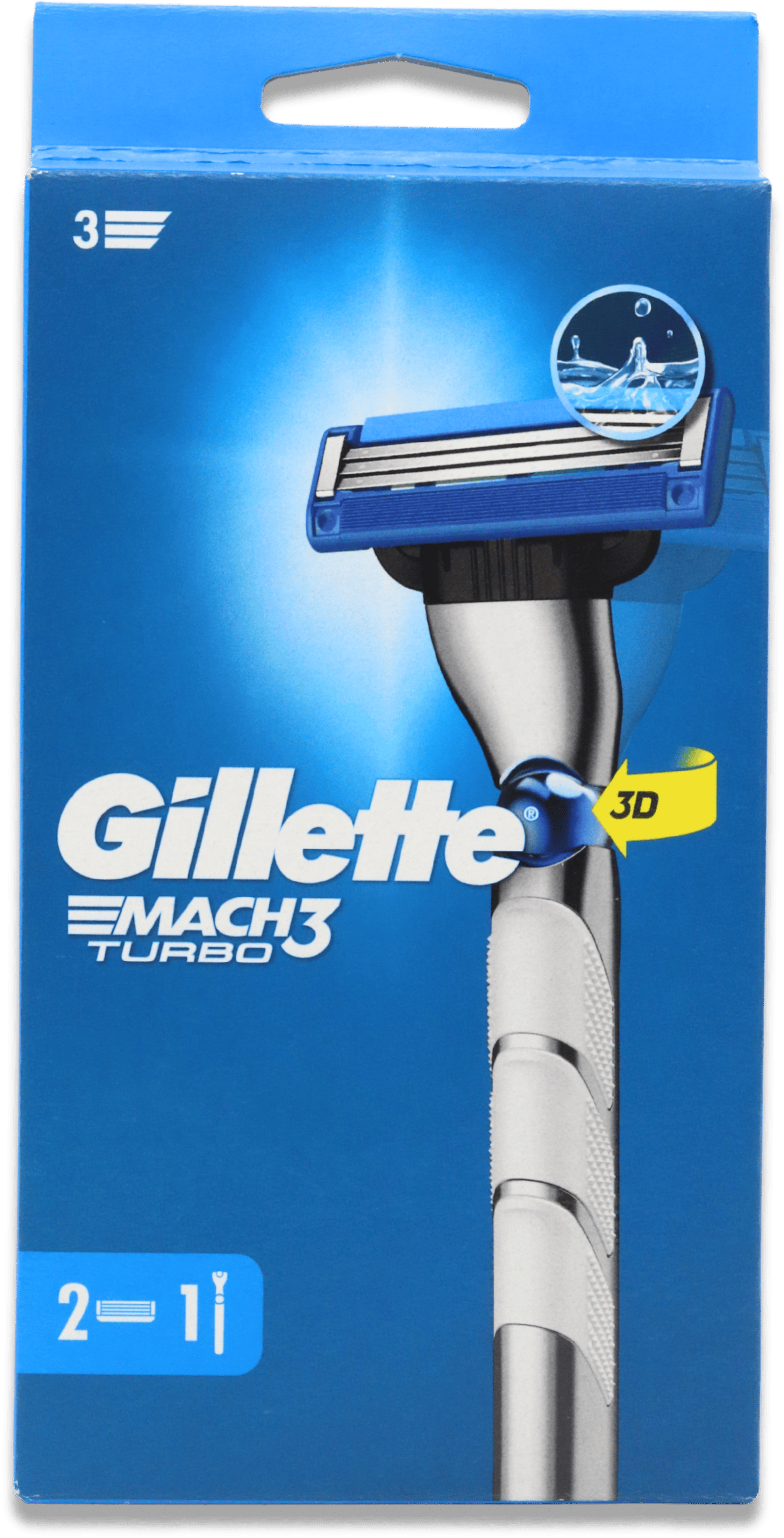 Gillette Mach3 Turbo Razor + 2 Blades