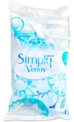 Gillette Simply Venus 2 Blades Women's Disposable Razors 4 Pack