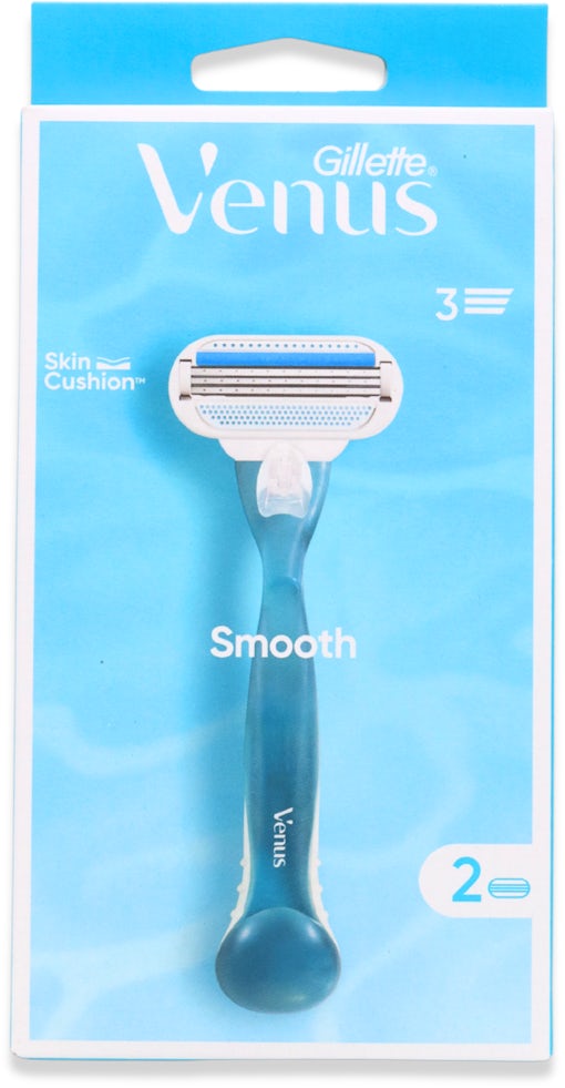 Gillette Venus Skin Cushion Smooth Razor and 2 Razor Heads