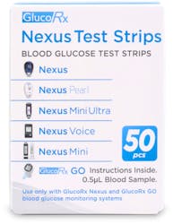 GlucoRx Nexus Test Strips 50 pack