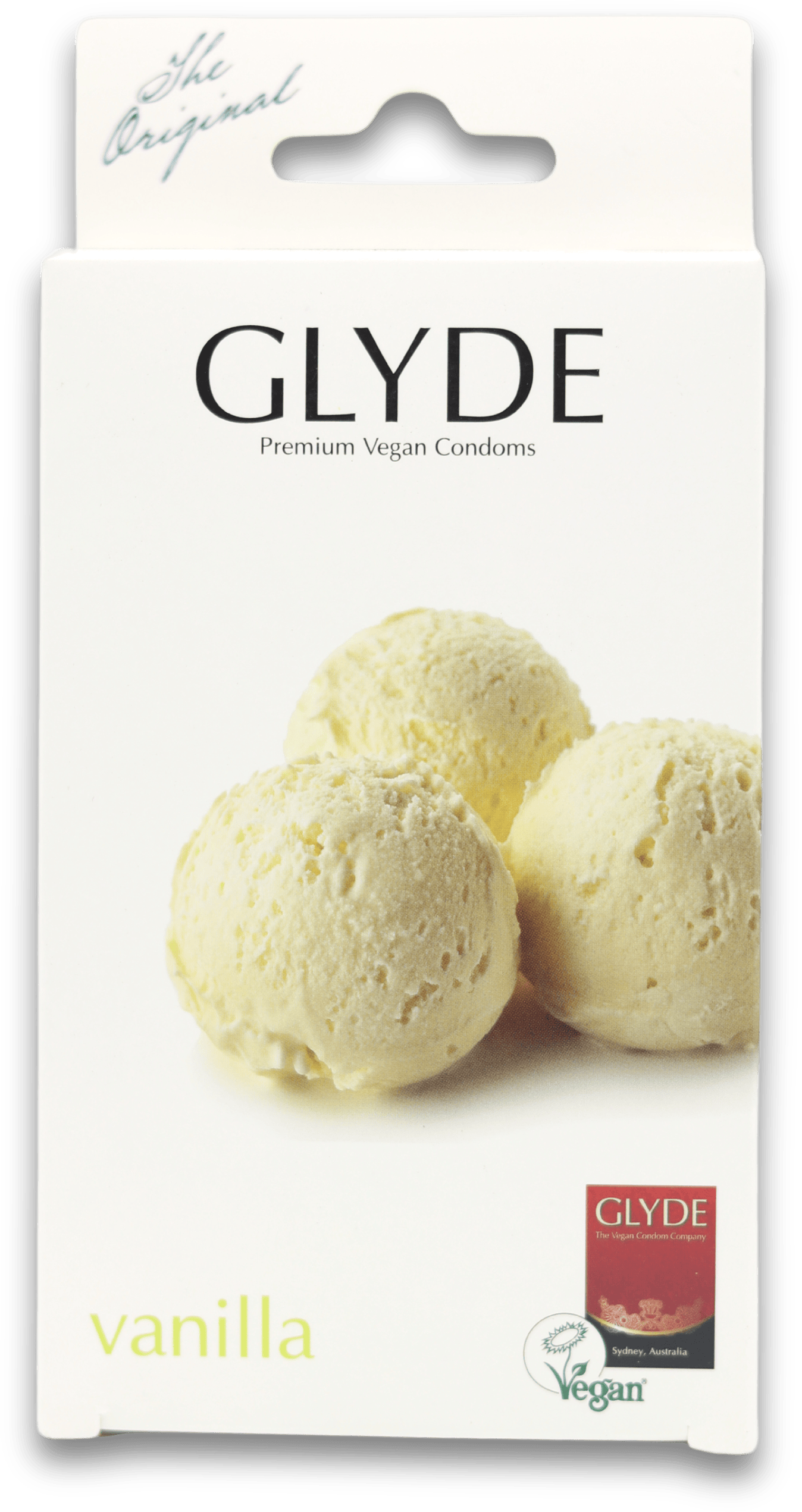 Glyde Ultra Vanilla Flavour Vegan Condoms 10 Pack