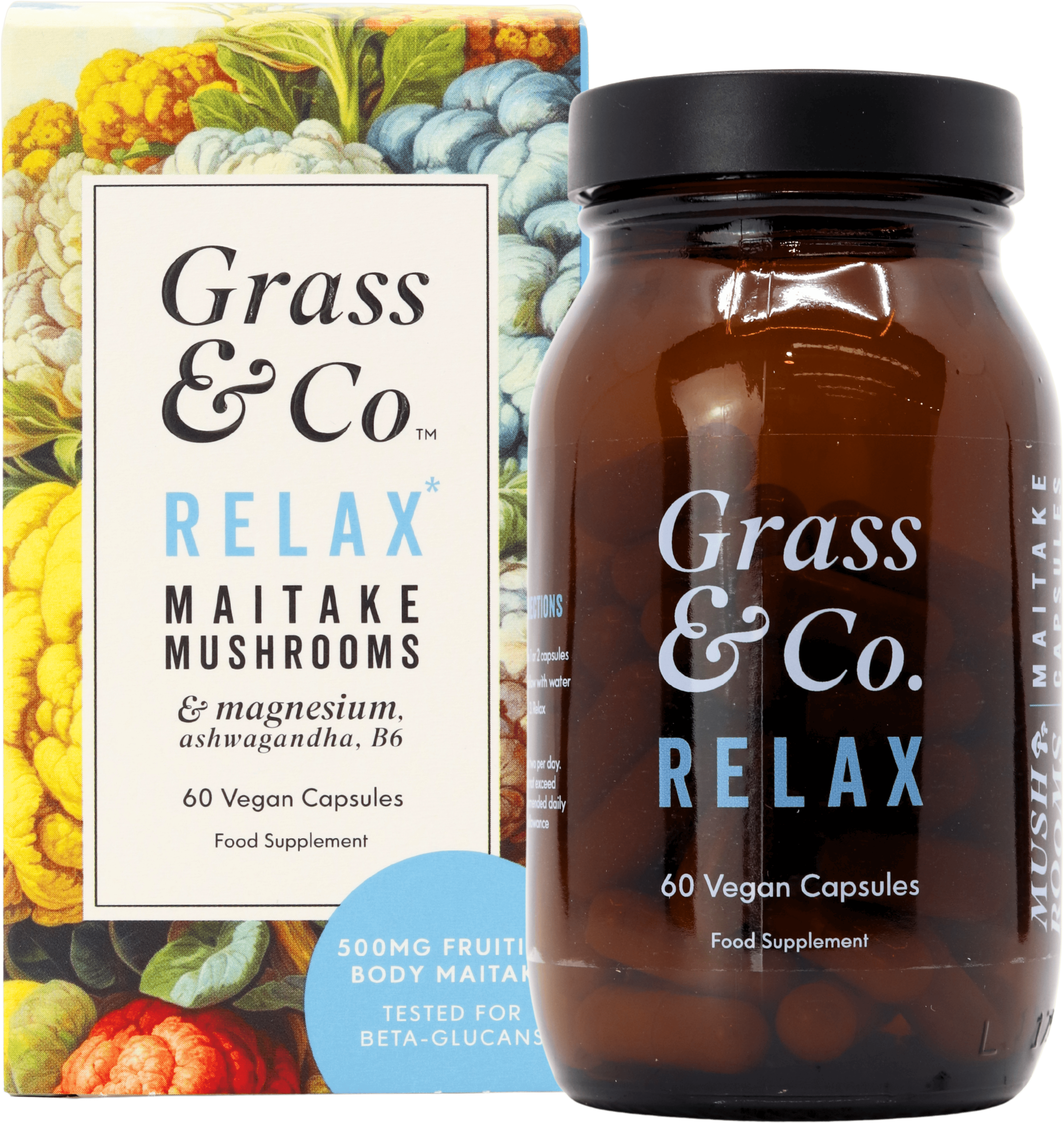 Grass & Co Relax Maitake Mushrooms 60 Capsules