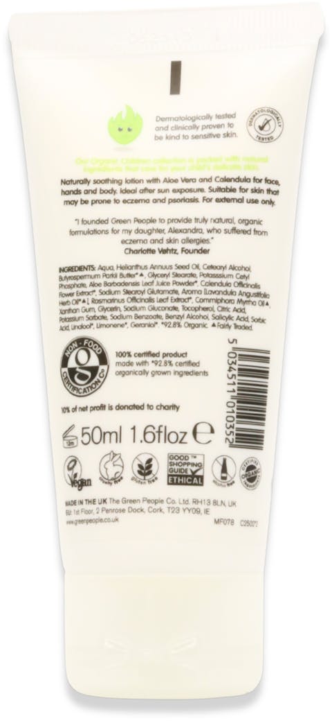 Green People Organic Children Aloe Vera After Sun Lotion 50ml - 2