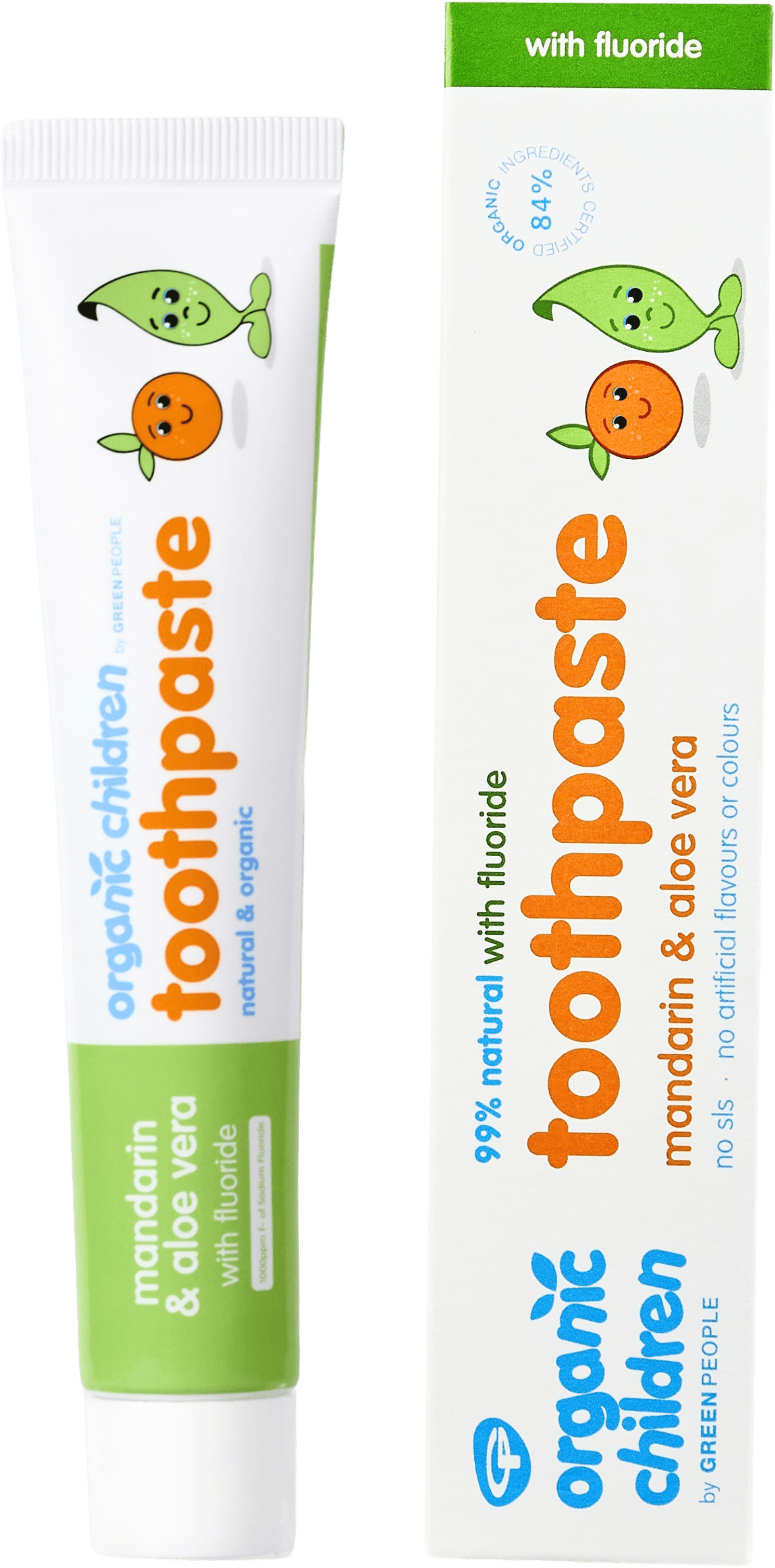 Green People Organic Children Mandarin Toothpaste with Fluoride 50ml