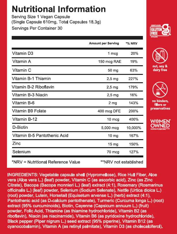 HAIRtamin Advanced Formula 30 Capsules - 2