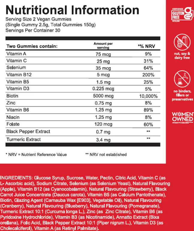 HAIRtamin Gummy Stars 30 Gummies - 2