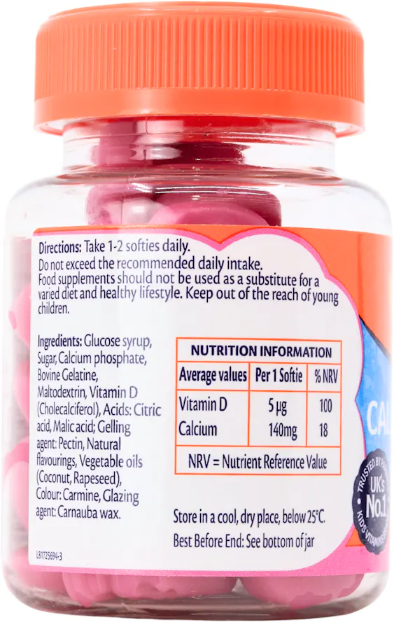 Haliborange Calcium + Vitamin D 3-12 Years 30 Strawberry Softies - 2
