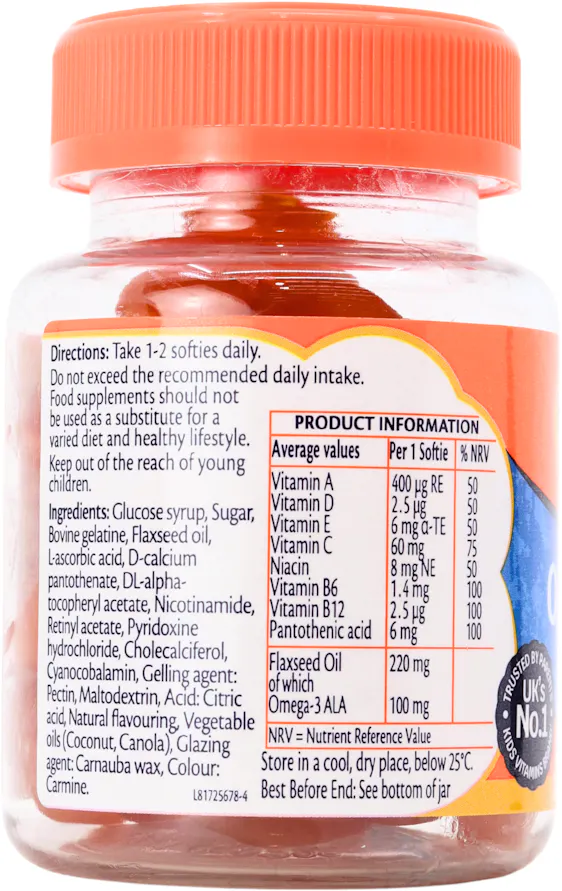 Haliborange Omega-3 & Multivitamin 3-12 Years 30 Orange Softies - 2