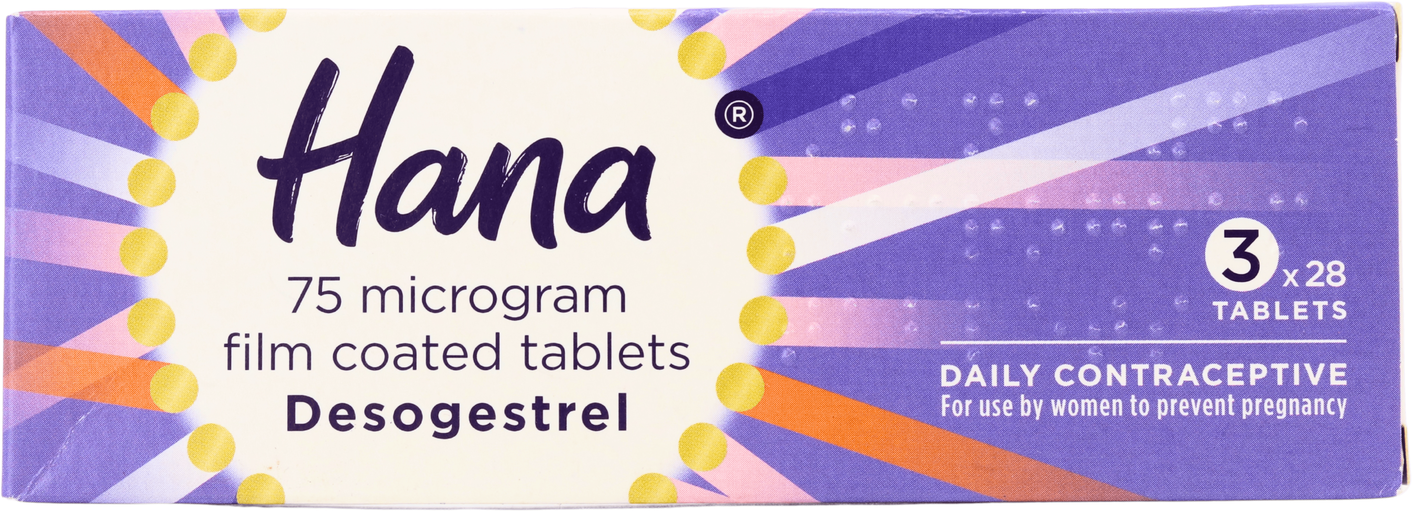 Hana 75mg Film Coated Tablets Desogestrel 3 Month Supply