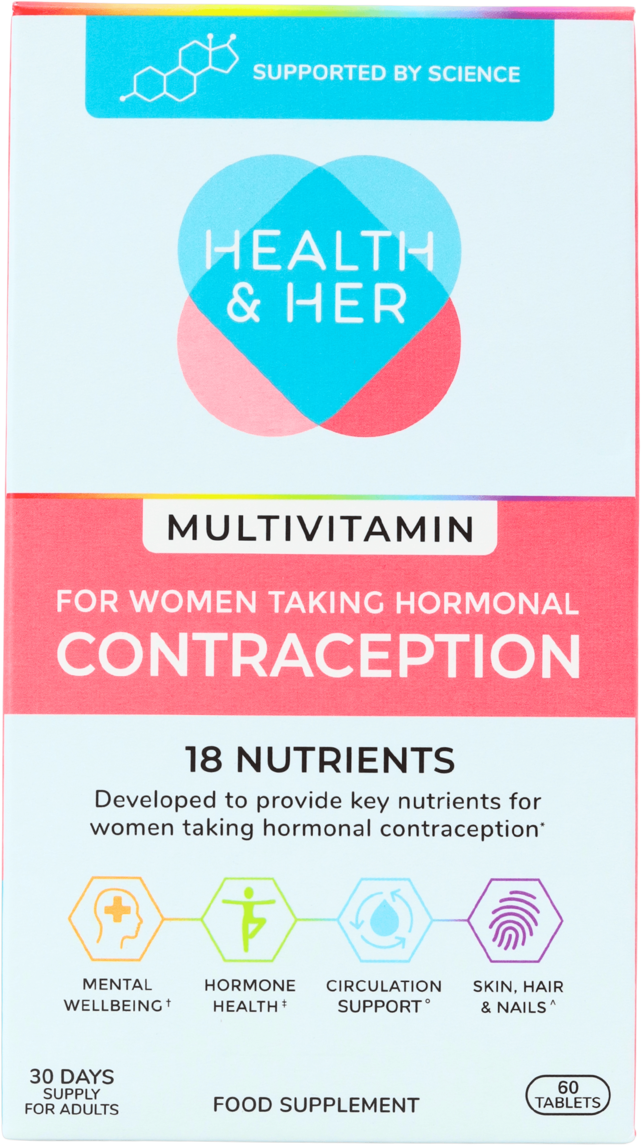 Health & Her Contraception Multivitamin 60 Tablets