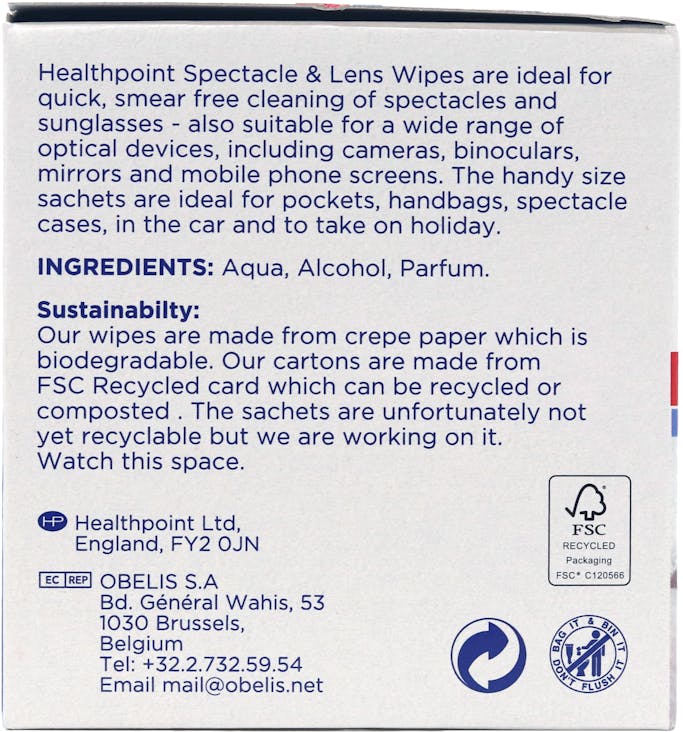 Healthpoint Spectacle Wipes 52 pack - 2