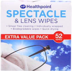 Healthpoint Spectacle Wipes 52 Pack