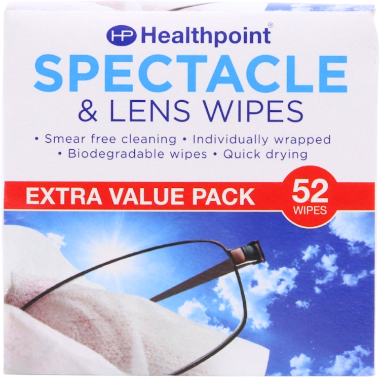 Healthpoint Spectacle & Lens Wipes 50 pcs