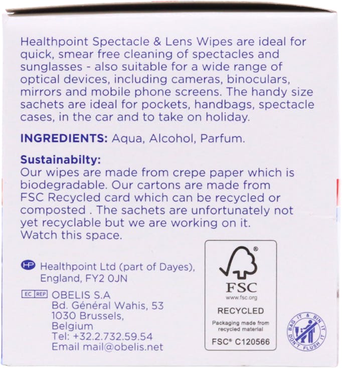 Healthpoint Spectacle Wipes 52 Pack - 2