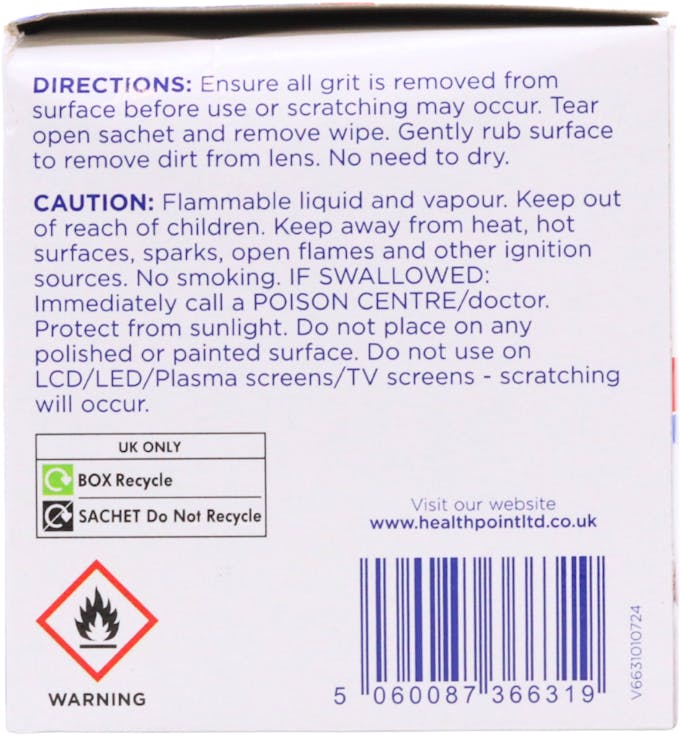 Healthpoint Spectacle Wipes 52 Pack - 3