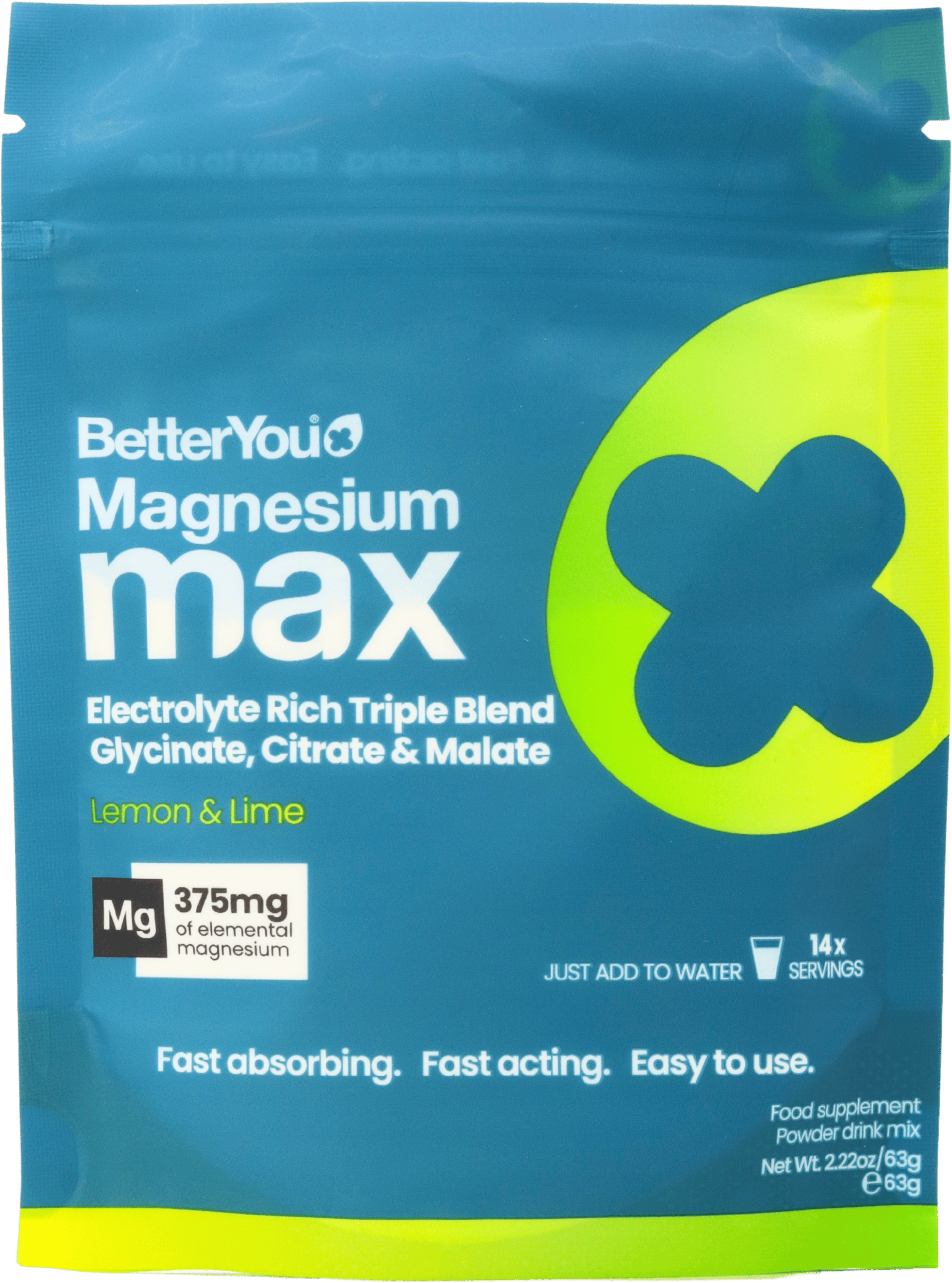 BetterYou Magnesium Max Lemon & Lime Powder 636g