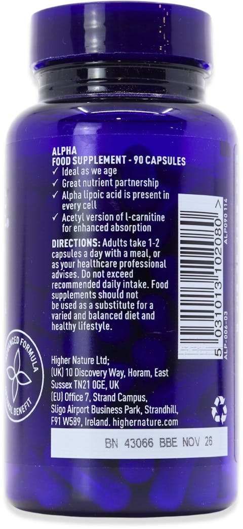 Higher Nature Alpha 90 Capsules - 2
