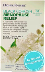 Higher Nature Black Cohosh Menopause Relief 30 Tablets
