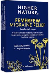 Higher Nature Feverfew Migraine Relief 30 Capsules