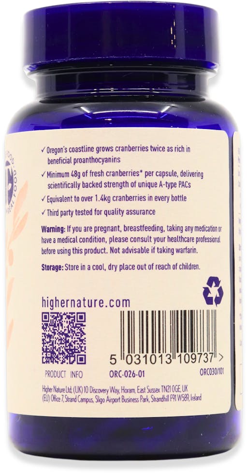Higher Nature Oregon Cranberry 30 Capsules - 2