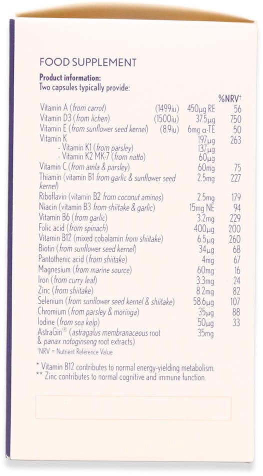 Higher Nature True Food Vitality for Women 60 Capsules - 4