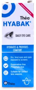 3 x Hyabak 10ml Eye Drops Hypotonic Formula Preservative Free long lasting