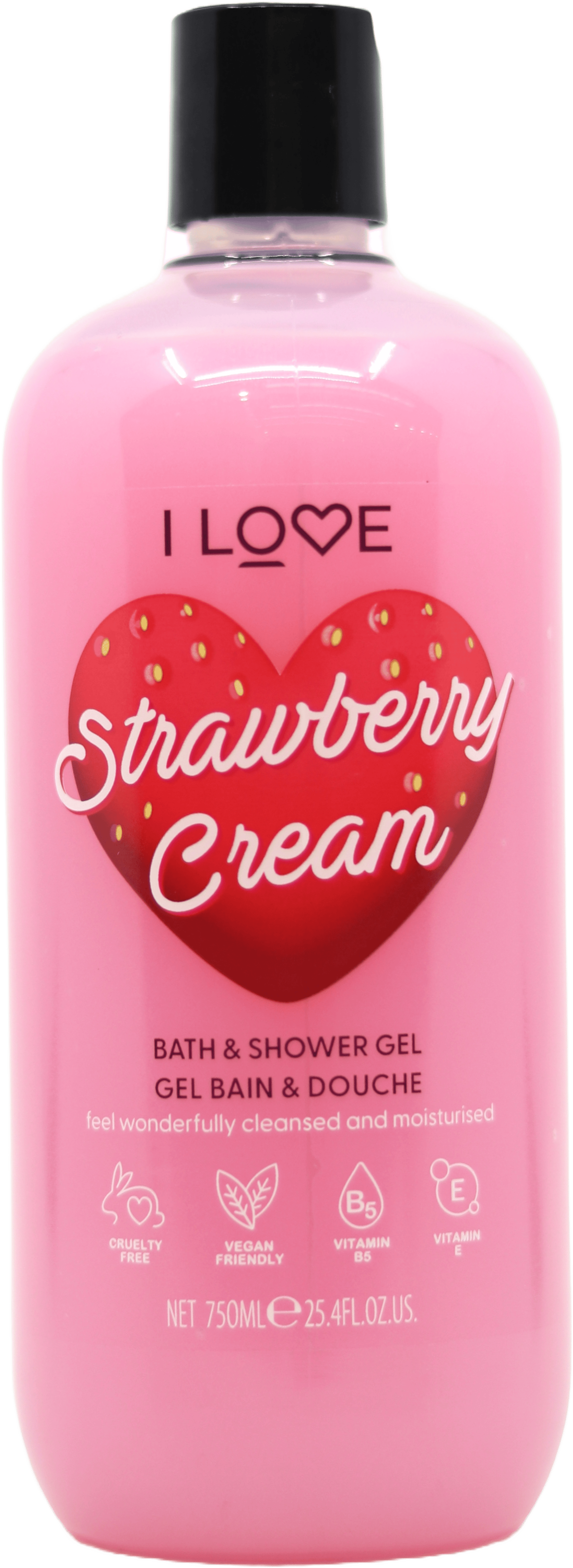 I Love Bath & Shower Strawberry Cream 750ml
