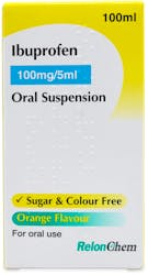 Ibuprofen 100mg/5ml Oral Suspension Sugar-Free Orange Flavour