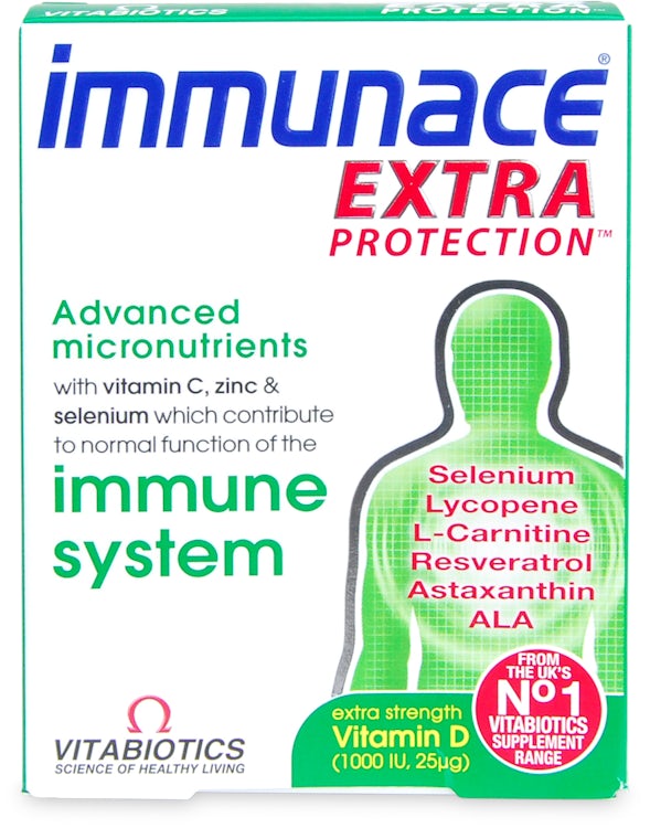 Vitabiotics Immunace Extra Protection 30 Tablets Medino