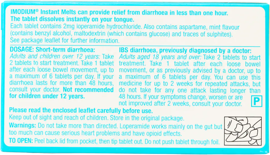 Imodium Instant Melts 12 Tablets - 2