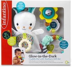 Infantino Glow In The Dark Cuddly Pal With Teethers Gift Set
