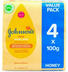 Johnson's Baby Soap with Honey 100g 4 Pack
