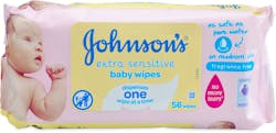 Johnson's Extra Sensitive Baby Wipes 56 Pack