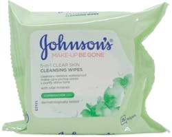 Johnson's Face Care Makeup Be Gone Clear Skin Wipes 25 Wipes