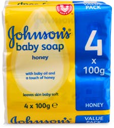 Johnson's Baby Honey Soap 100g 4 Pack
