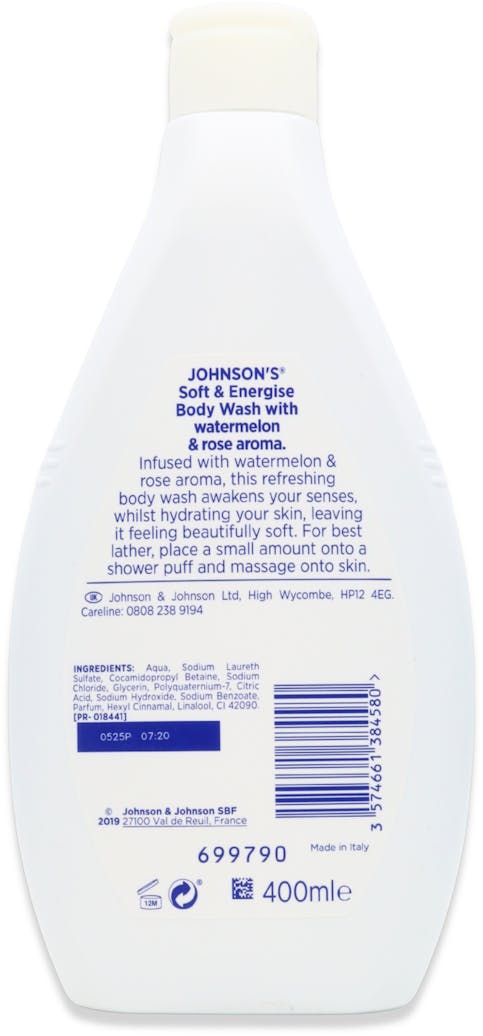 Johnson's Soft & Energise Body Wash 400ml - 2