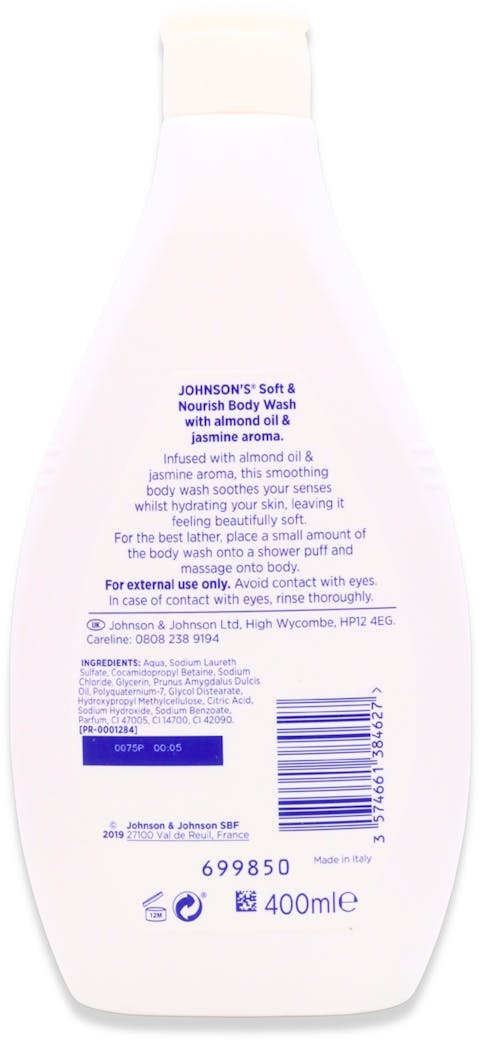 Johnson's Soft & Nourish Body Wash 400ml - 2