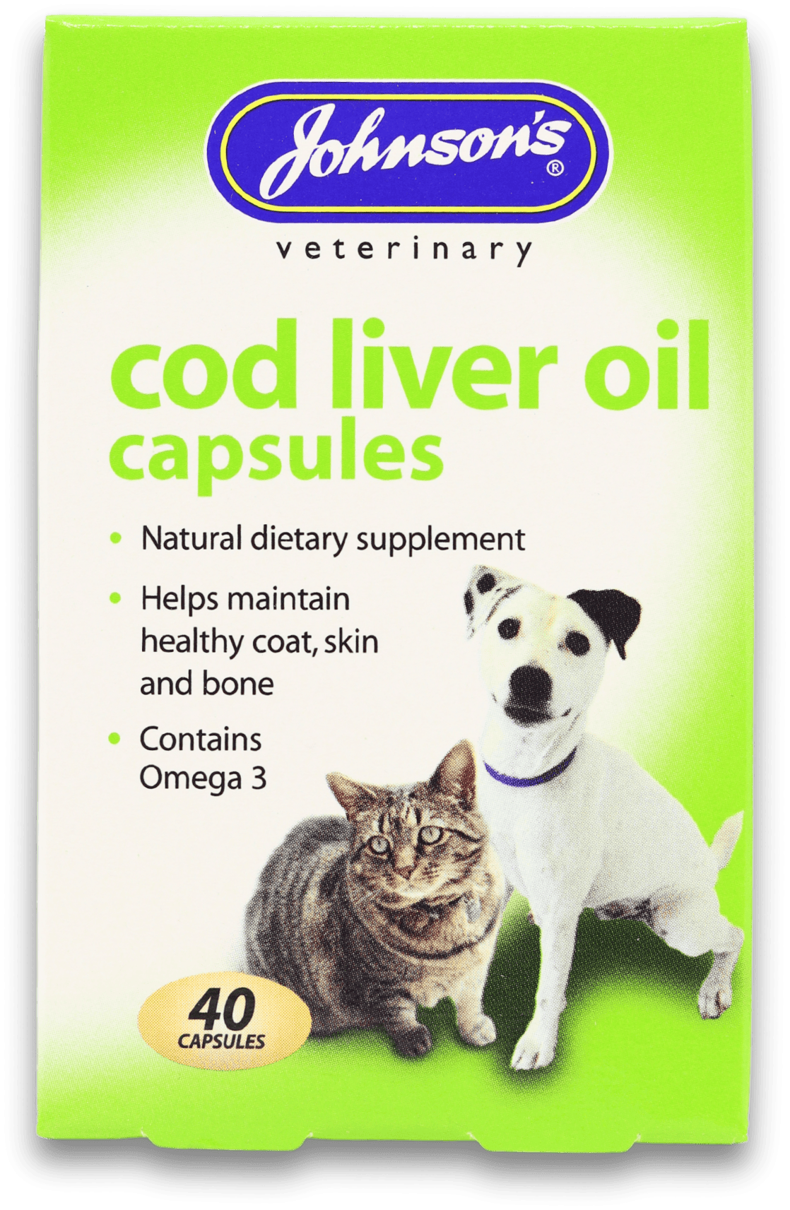 Johnson's Veterinary Cod Liver Oil 40 Capsules