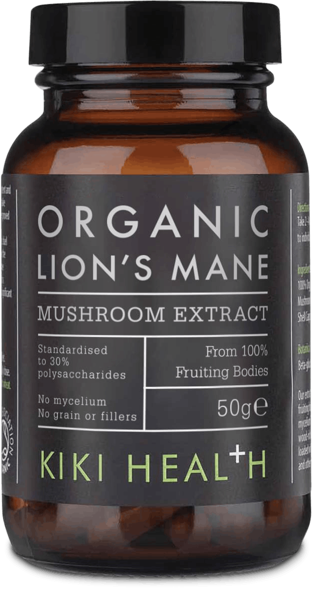 KIKI Health Organic Lion's Mane Extract Mushroom Powder 50g | Medino