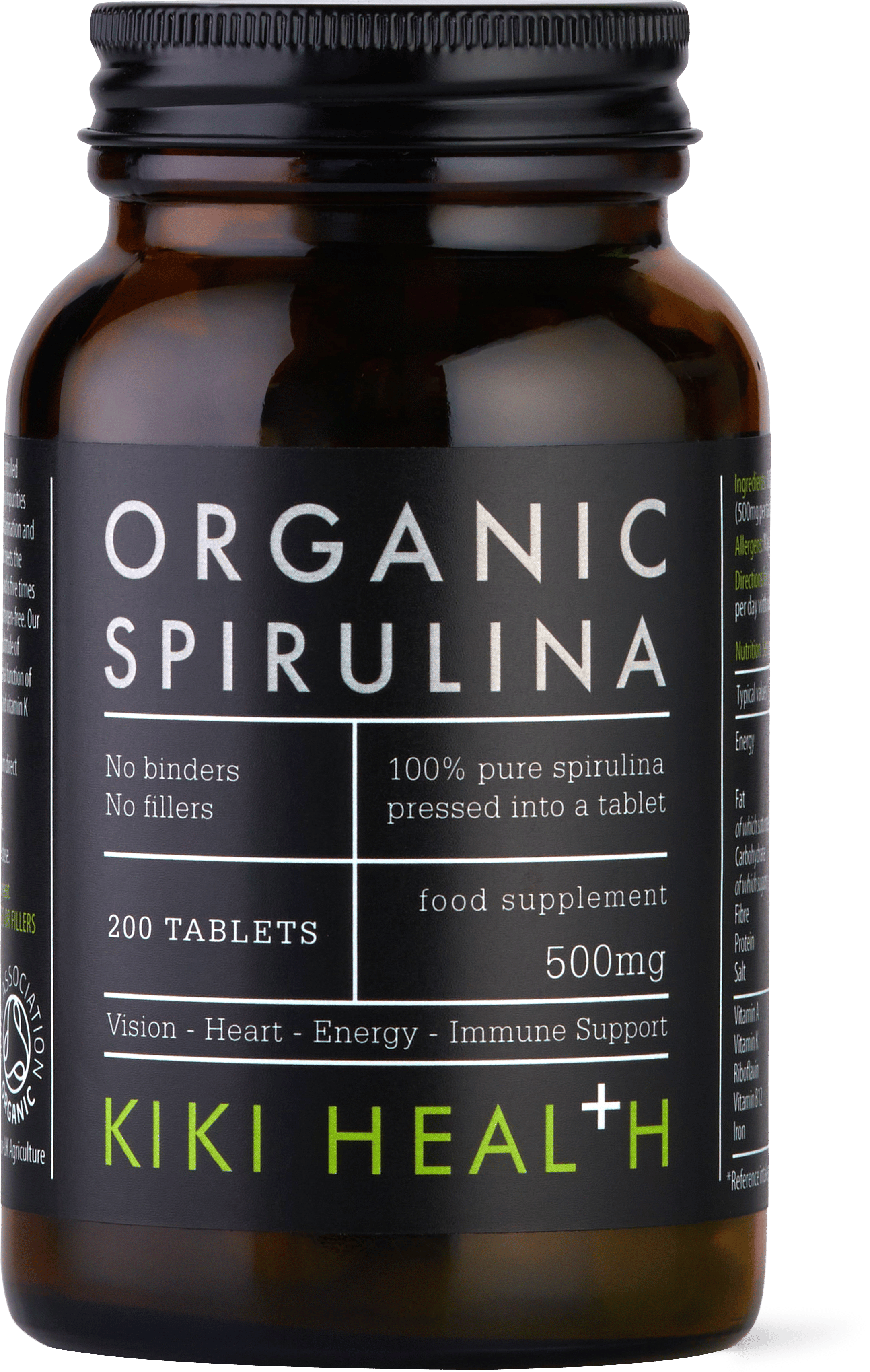 KIKI Health Organic Premium Spirulina 200 Tablets