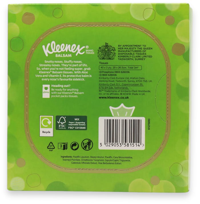 Kleenex Balsam Extra Large Tissues 40 Pack - 2