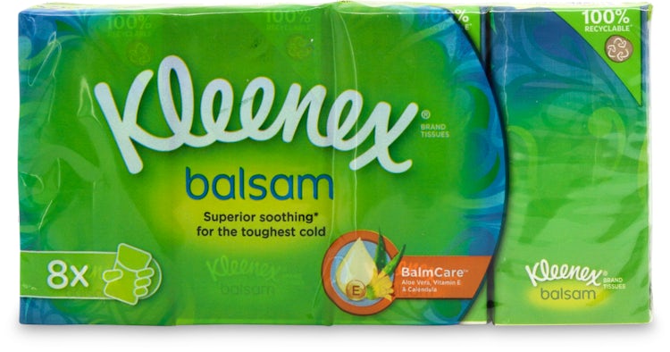 Brawl uophørlige skyskraber Kleenex Balsam Pocket Tissues 8 Pack | medino
