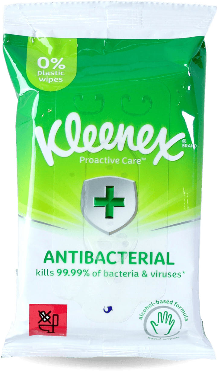 Kleenex Plastic Free Anti Bacterial Wipes 12 Pack